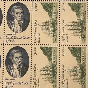 Capt.James T Cook Alaska & Hawaii- 1778/ 13 Cents Lot of 10 Stamps